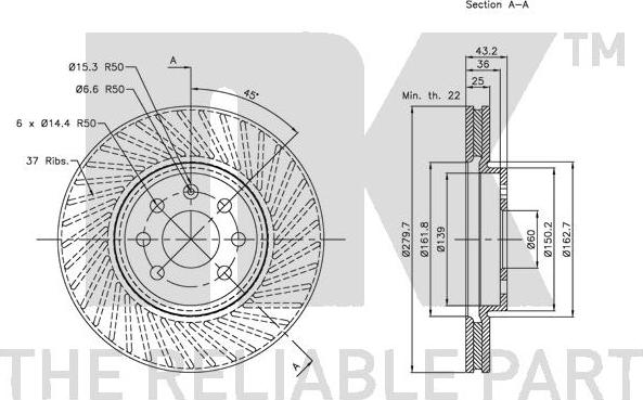 NK 203651 - Bremžu diski autodraugiem.lv