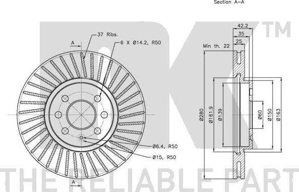 NK 313652 - Bremžu diski autodraugiem.lv