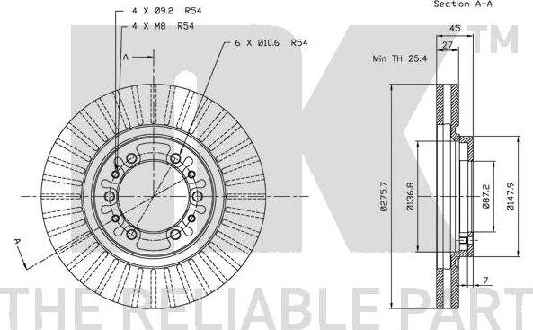 NK 203028 - Bremžu diski autodraugiem.lv
