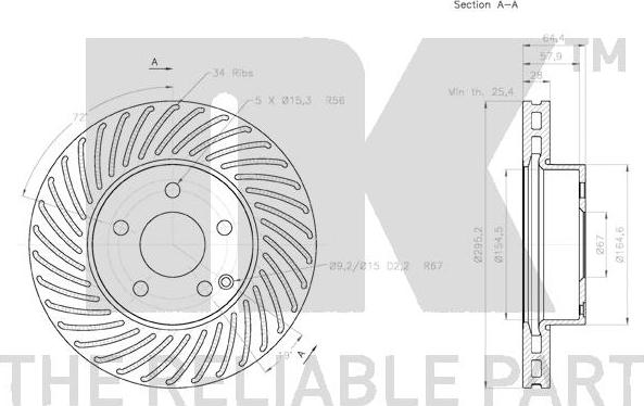 NK 3133100 - Bremžu diski autodraugiem.lv