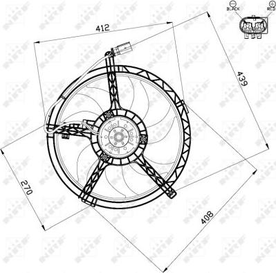 NRF 47509 - Ventilators, Motora dzesēšanas sistēma autodraugiem.lv