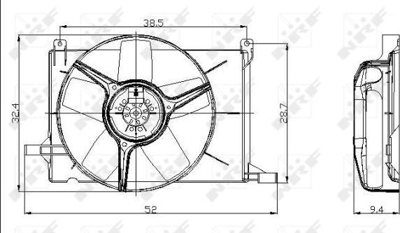 NRF 47009 - Ventilators, Motora dzesēšanas sistēma autodraugiem.lv