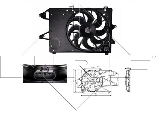 NRF 47004 - Ventilators, Motora dzesēšanas sistēma autodraugiem.lv