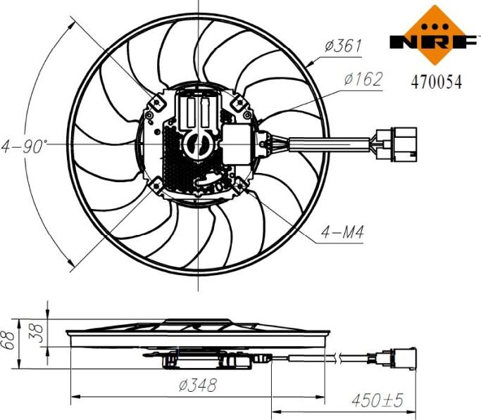 NRF 470054 - Ventilators, Motora dzesēšanas sistēma autodraugiem.lv