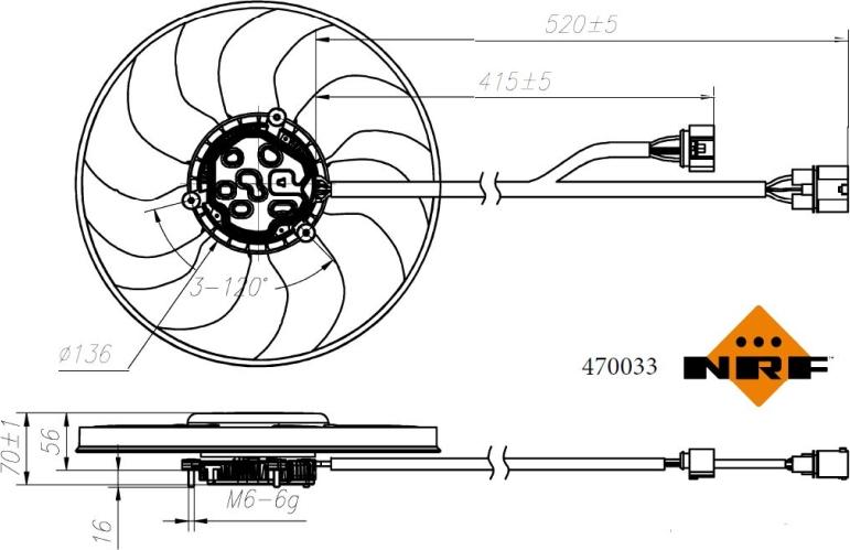 NRF 470033 - Ventilators, Motora dzesēšanas sistēma autodraugiem.lv