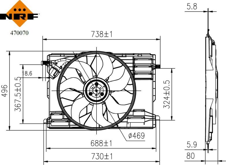 NRF 470070 - Ventilators, Motora dzesēšanas sistēma autodraugiem.lv