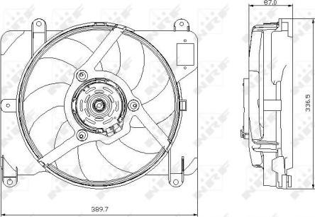 NRF 47255 - Ventilators, Motora dzesēšanas sistēma autodraugiem.lv