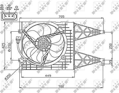 NRF 47744 - Ventilators, Motora dzesēšanas sistēma autodraugiem.lv