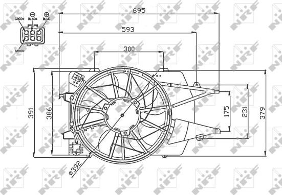 NRF 47743 - Ventilators, Motora dzesēšanas sistēma autodraugiem.lv