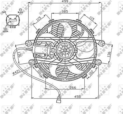 NRF 47747 - Ventilators, Motora dzesēšanas sistēma autodraugiem.lv