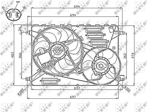 NRF 47754 - Ventilators, Motora dzesēšanas sistēma autodraugiem.lv