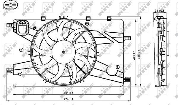 NRF 47757 - Ventilators, Motora dzesēšanas sistēma autodraugiem.lv