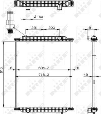 NRF 599563 - Radiators, Motora dzesēšanas sistēma autodraugiem.lv