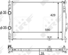 NRF 59061 - Radiators, Motora dzesēšanas sistēma autodraugiem.lv