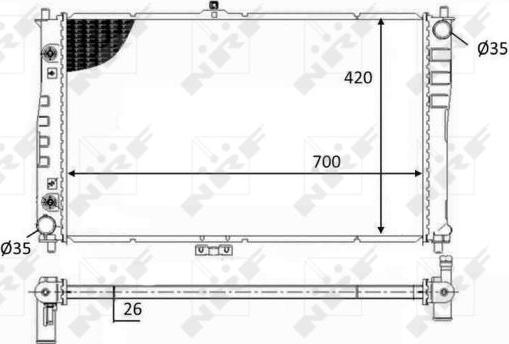 NRF 59019 - Radiators, Motora dzesēšanas sistēma autodraugiem.lv