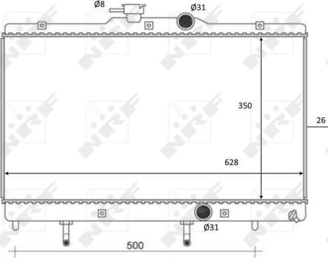 NRF 59078 - Radiators, Motora dzesēšanas sistēma autodraugiem.lv