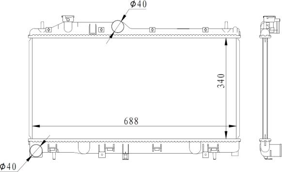 NRF 59116 - Radiators, Motora dzesēšanas sistēma autodraugiem.lv