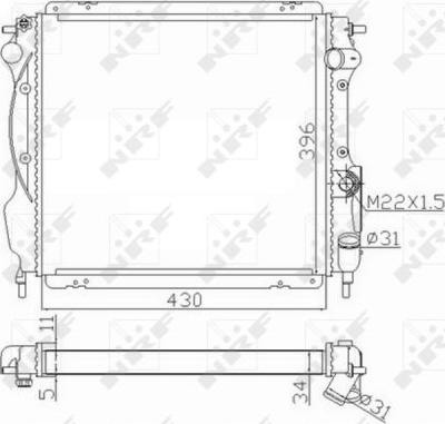 NRF 59121 - Radiators, Motora dzesēšanas sistēma autodraugiem.lv