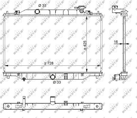 NRF 59206 - Radiators, Motora dzesēšanas sistēma autodraugiem.lv