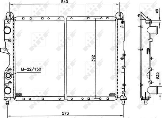 NRF 54501 - Radiators, Motora dzesēšanas sistēma autodraugiem.lv