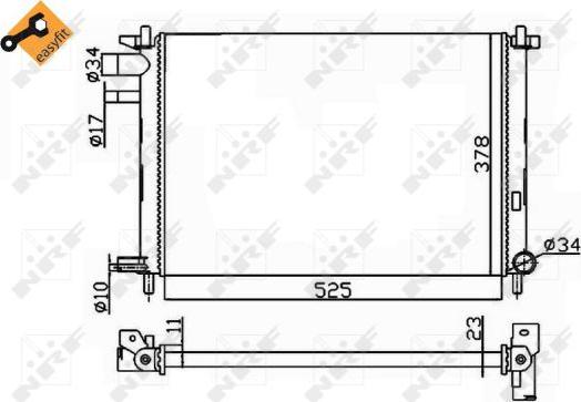 NRF 54667 - Radiators, Motora dzesēšanas sistēma autodraugiem.lv