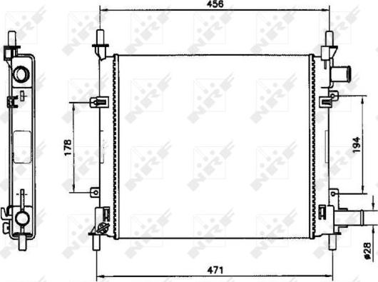 NRF 54601 - Radiators, Motora dzesēšanas sistēma autodraugiem.lv