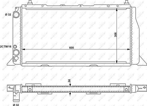 NRF 54603 - Radiators, Motora dzesēšanas sistēma autodraugiem.lv