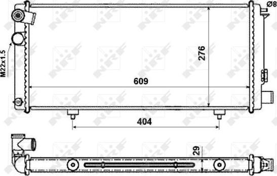 NRF 54628 - Radiators, Motora dzesēšanas sistēma autodraugiem.lv