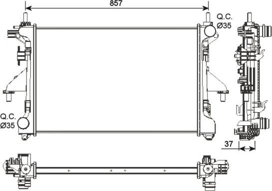 NRF 54202 - Radiators, Motora dzesēšanas sistēma autodraugiem.lv