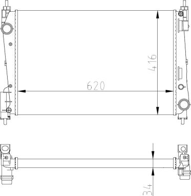 NRF 54752A - Radiators, Motora dzesēšanas sistēma autodraugiem.lv