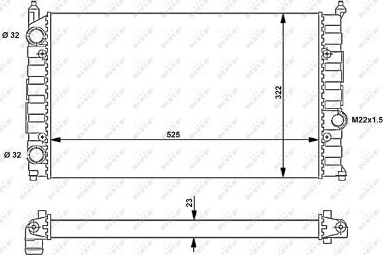 NRF 54707 - Radiators, Motora dzesēšanas sistēma autodraugiem.lv