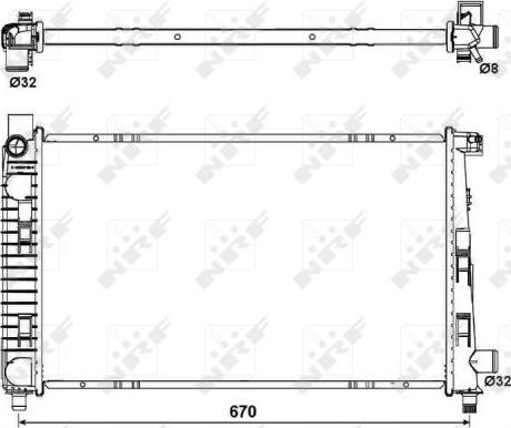 NRF 54719 - Radiators, Motora dzesēšanas sistēma autodraugiem.lv