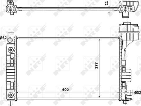 NRF 54718 - Radiators, Motora dzesēšanas sistēma autodraugiem.lv