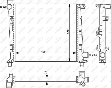 NRF 54717 - Radiators, Motora dzesēšanas sistēma autodraugiem.lv