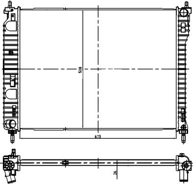 NRF 550013 - Radiators, Motora dzesēšanas sistēma autodraugiem.lv