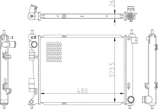 NRF 550033 - Radiators, Motora dzesēšanas sistēma autodraugiem.lv