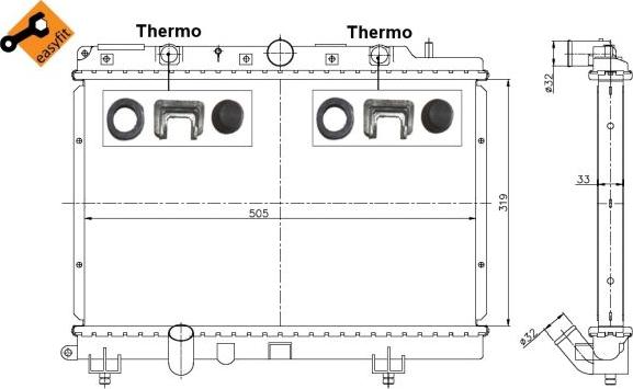 NRF 55307 - Radiators, Motora dzesēšanas sistēma autodraugiem.lv