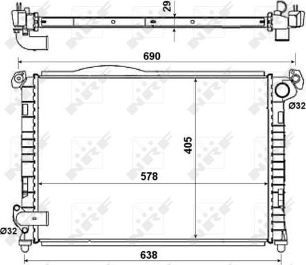 NRF 55338 - Radiators, Motora dzesēšanas sistēma autodraugiem.lv