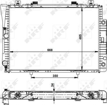 NRF 55332 - Radiators, Motora dzesēšanas sistēma autodraugiem.lv