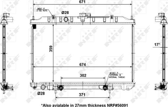 NRF 56090 - Radiators, Motora dzesēšanas sistēma autodraugiem.lv