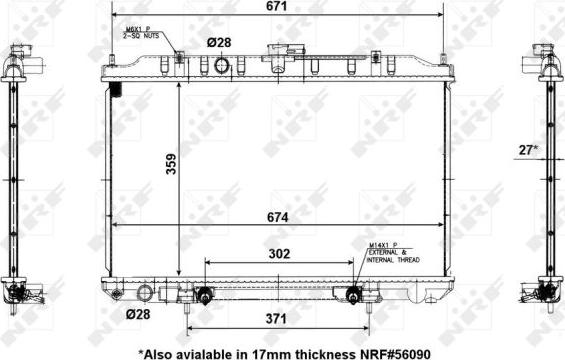 NRF 56091 - Radiators, Motora dzesēšanas sistēma autodraugiem.lv