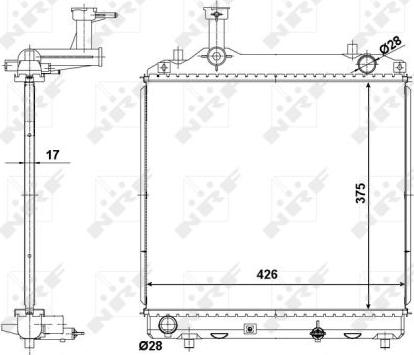 NRF 56062 - Radiators, Motora dzesēšanas sistēma autodraugiem.lv