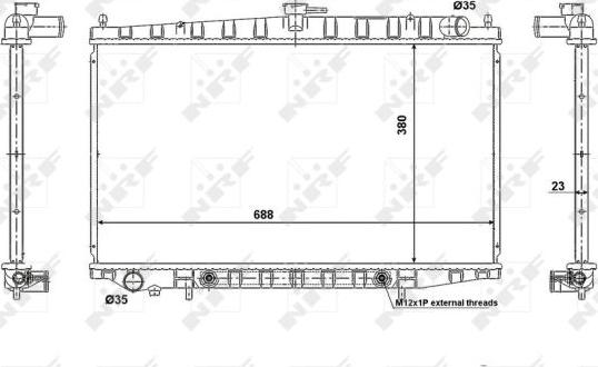 NRF 56079 - Radiators, Motora dzesēšanas sistēma autodraugiem.lv