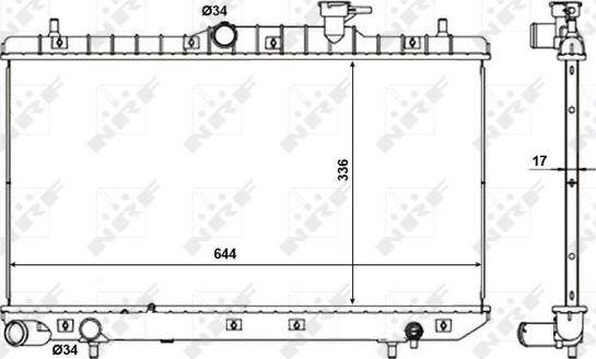 NRF 56155 - Radiators, Motora dzesēšanas sistēma autodraugiem.lv