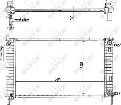 NRF 56134 - Radiators, Motora dzesēšanas sistēma autodraugiem.lv