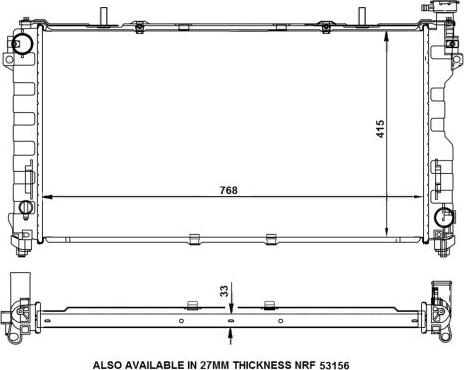 NRF 56133 - Radiators, Motora dzesēšanas sistēma autodraugiem.lv