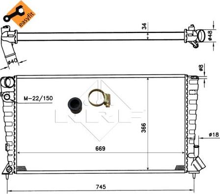 NRF 509510 - Radiators, Motora dzesēšanas sistēma autodraugiem.lv