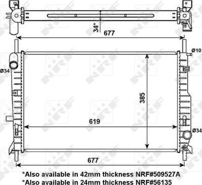 NRF 509527 - Radiators, Motora dzesēšanas sistēma autodraugiem.lv