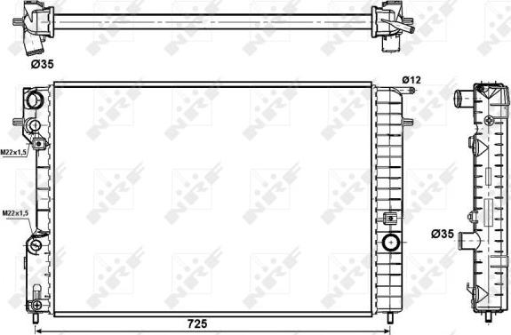 NRF 509689 - Radiators, Motora dzesēšanas sistēma autodraugiem.lv