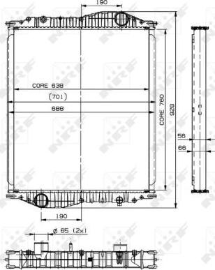 NRF 509888 - Radiators, Motora dzesēšanas sistēma autodraugiem.lv